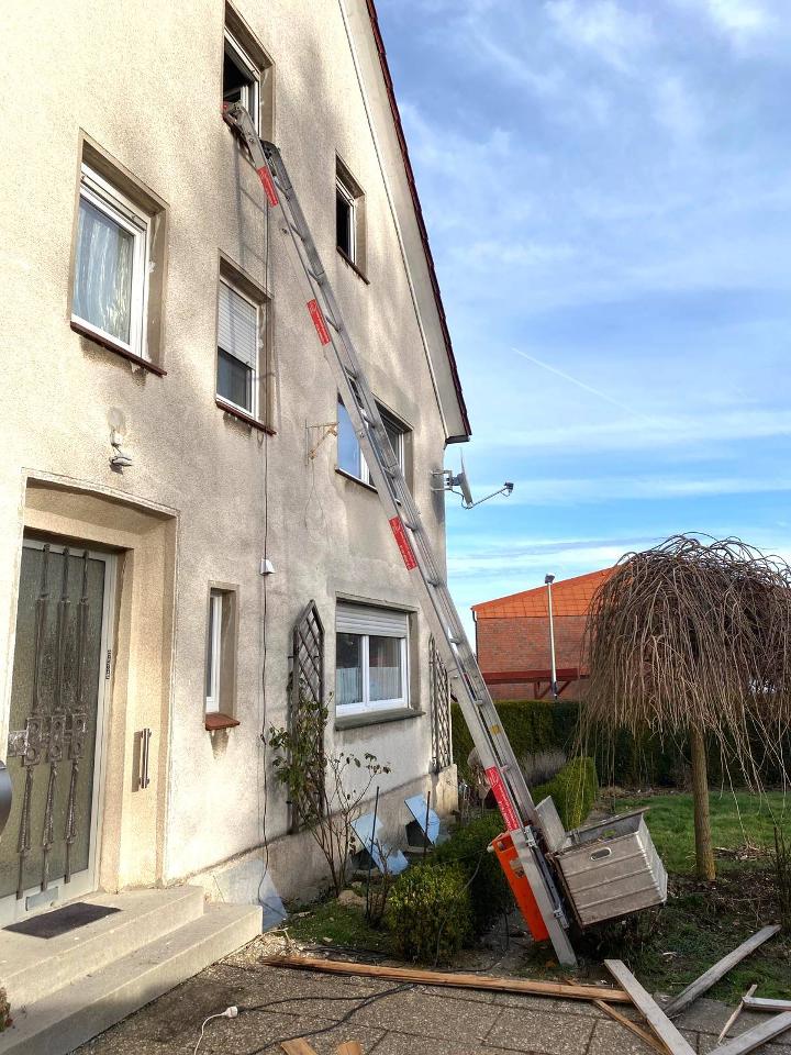 Leiterlift zur Entrümpelung eines Dachbodens